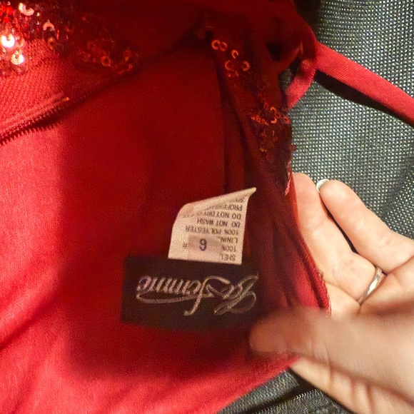 Dark Red Prom Dress - Picture 3 of 5